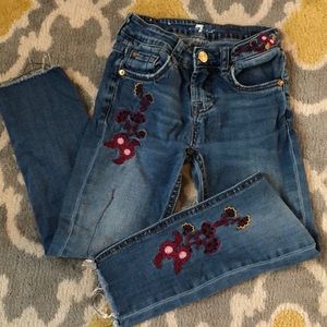 Embellished & Distressed Girls Skinny Jeans